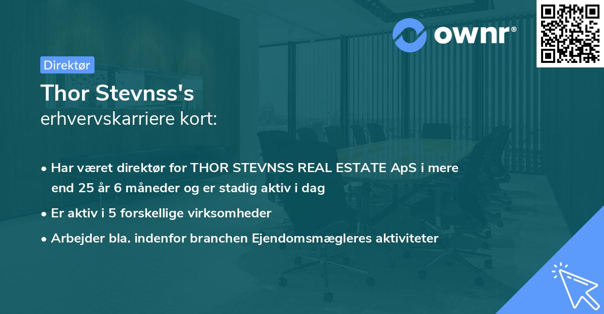 Thor Stevnss's erhvervskarriere kort