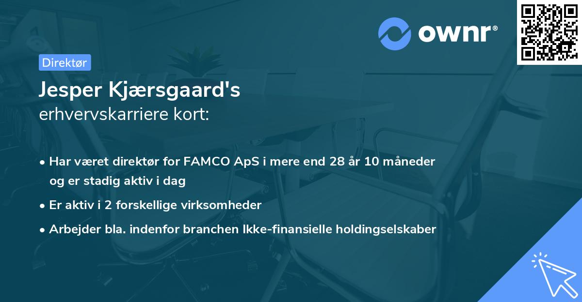 Jesper Kjærsgaard's erhvervskarriere kort