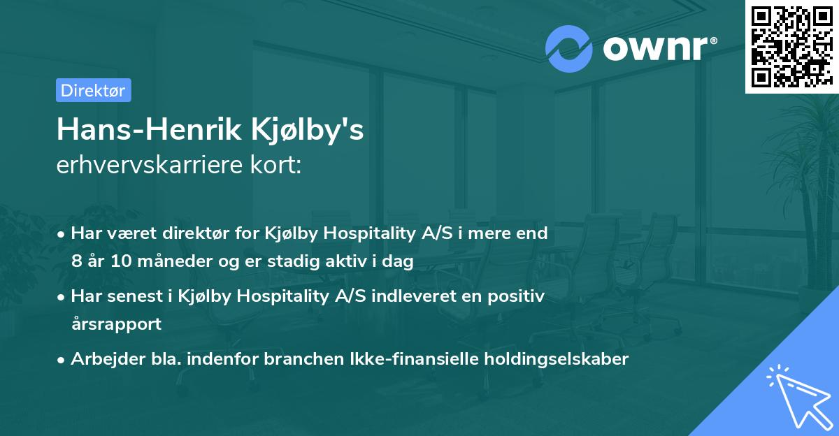 Hans-Henrik Kjølby's erhvervskarriere kort