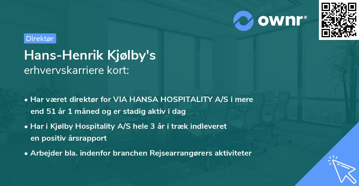 Hans-Henrik Kjølby's erhvervskarriere kort