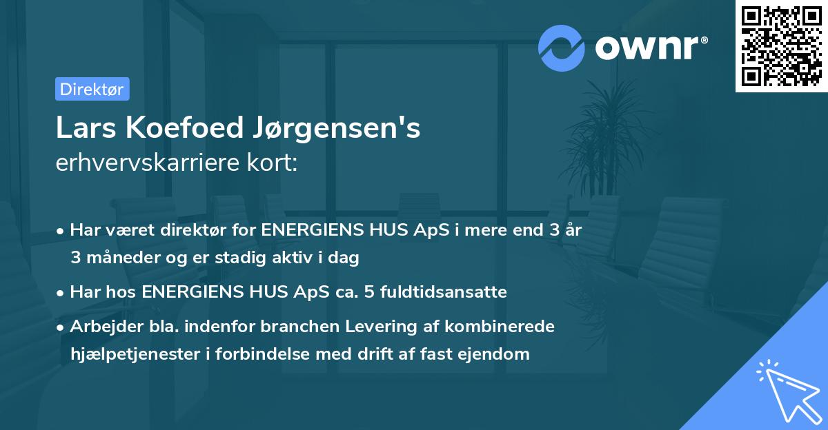 Lars Koefoed Jørgensen's erhvervskarriere kort