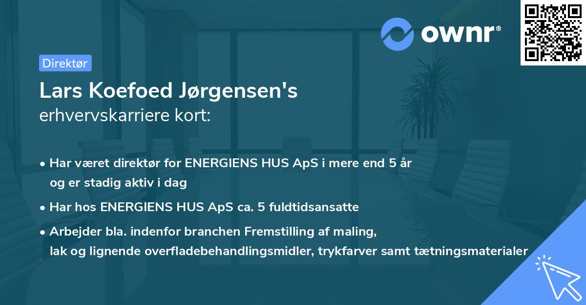Lars Koefoed Jørgensen's erhvervskarriere kort