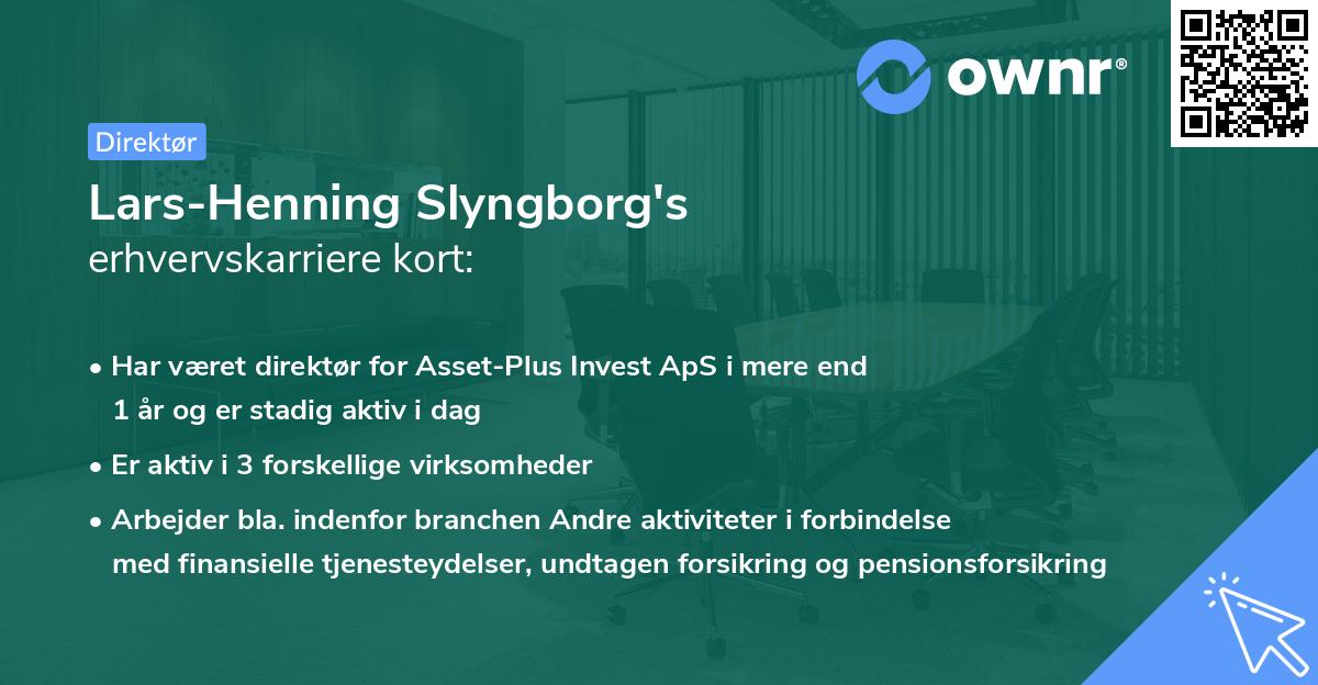 Lars-Henning Slyngborg's erhvervskarriere kort