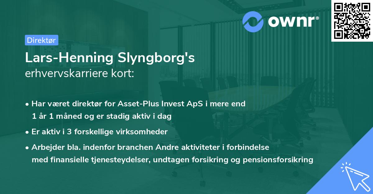 Lars-Henning Slyngborg's erhvervskarriere kort