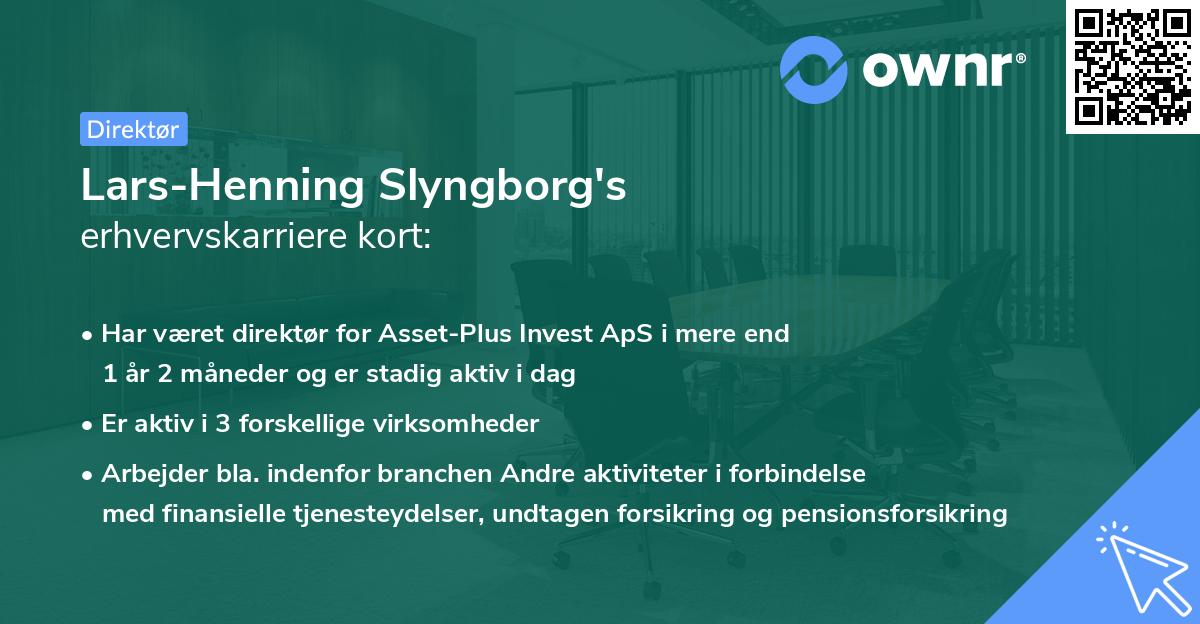 Lars-Henning Slyngborg's erhvervskarriere kort