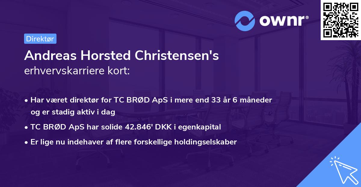 Andreas Horsted Christensen's erhvervskarriere kort