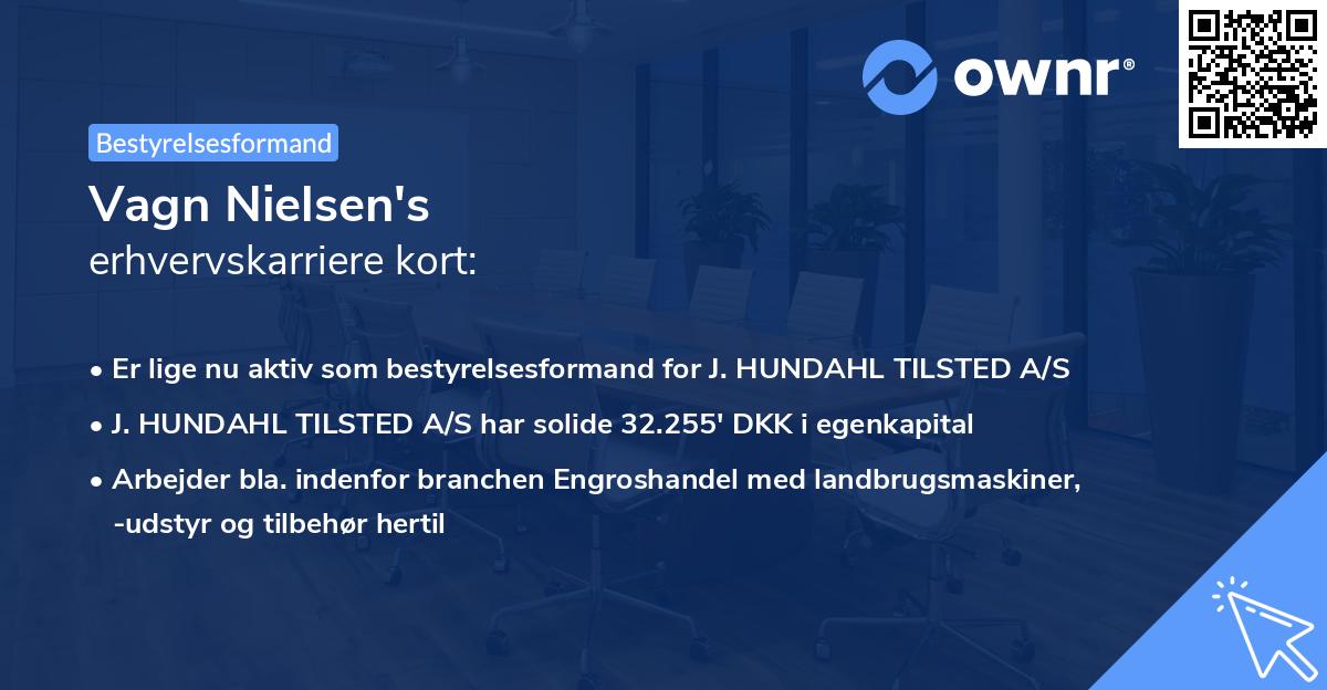 Vagn Nielsen's erhvervskarriere kort