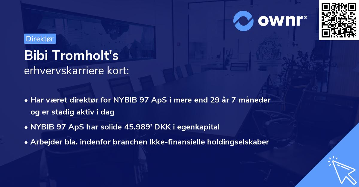 Bibi Tromholt's erhvervskarriere kort