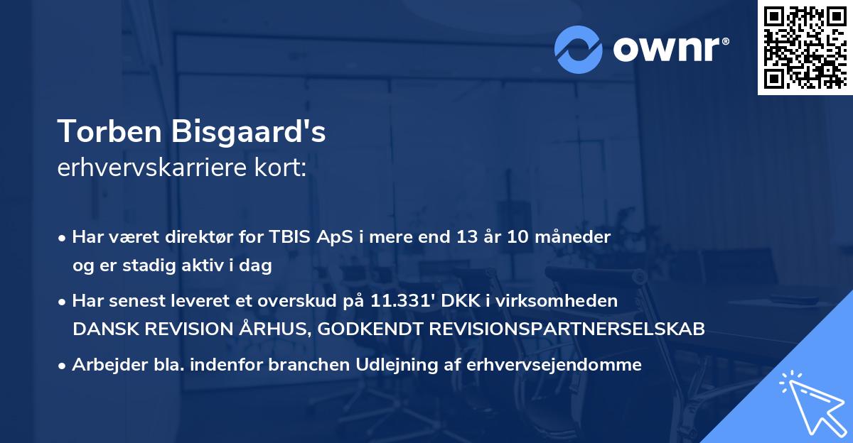 Torben Bisgaard's erhvervskarriere kort