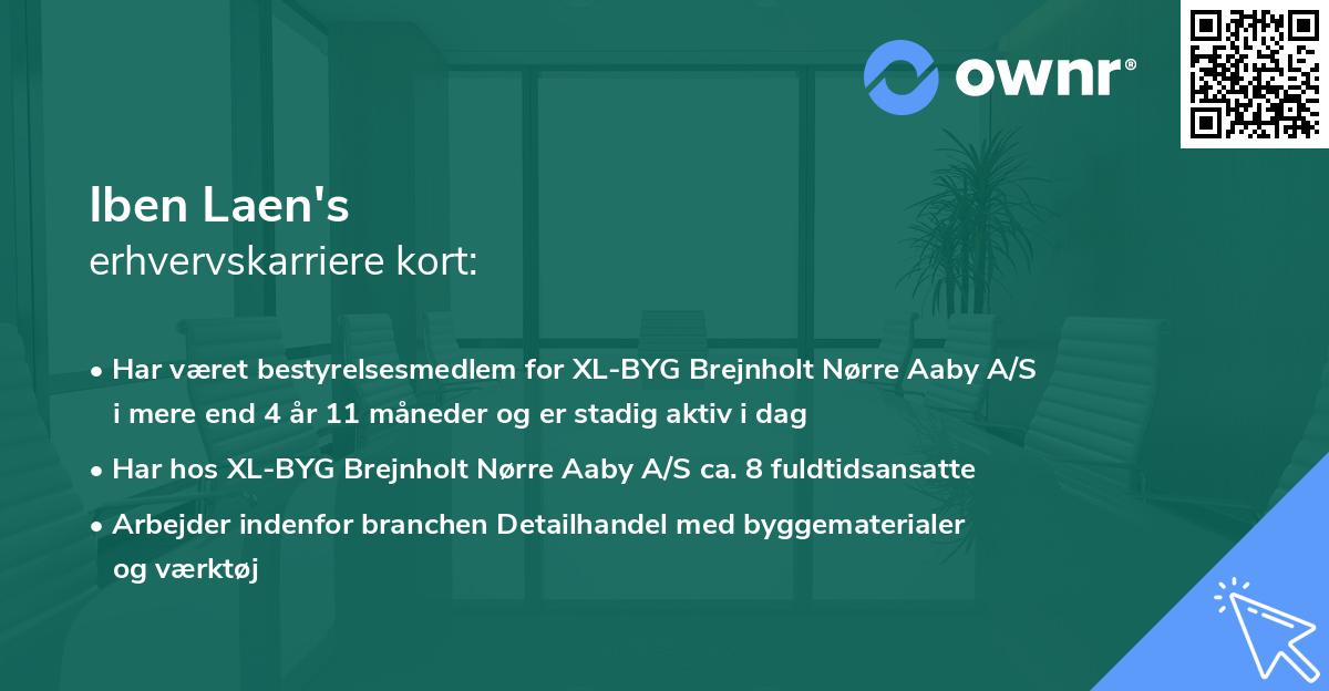 Iben Laen's erhvervskarriere kort