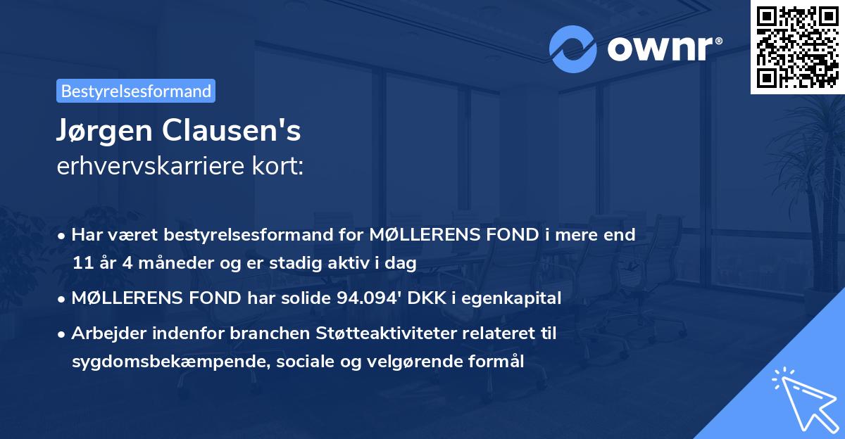 Jørgen Clausen's erhvervskarriere kort