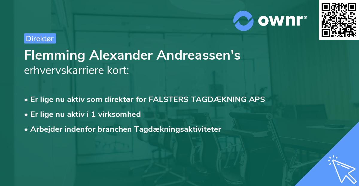 Flemming Alexander Andreassen's erhvervskarriere kort