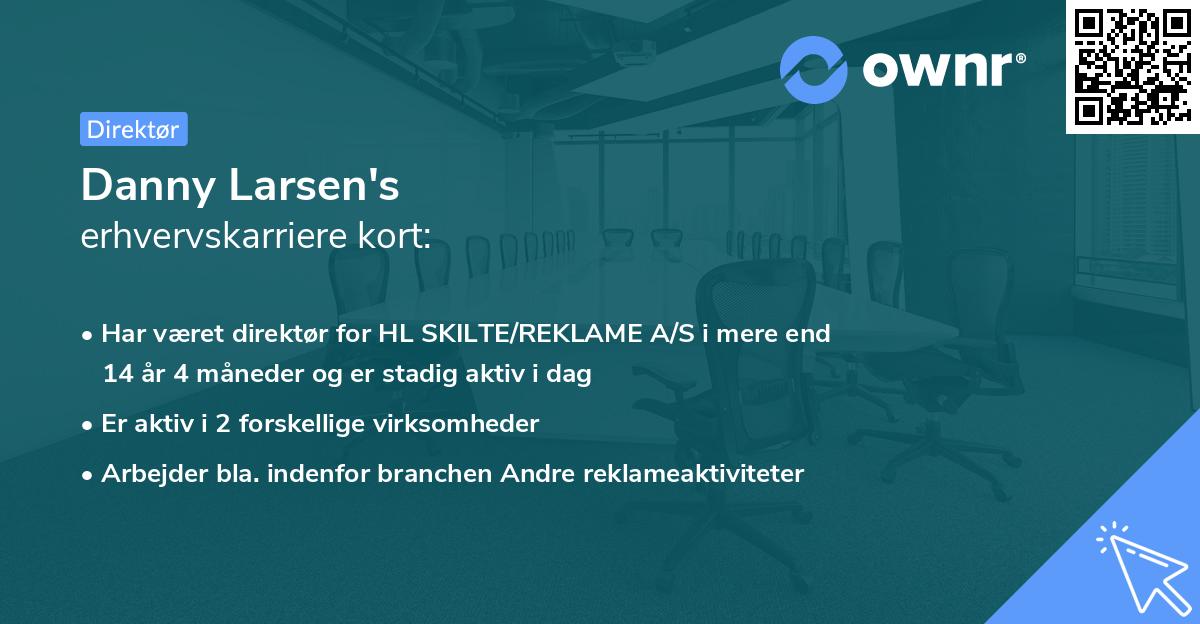 Danny Larsen's erhvervskarriere kort