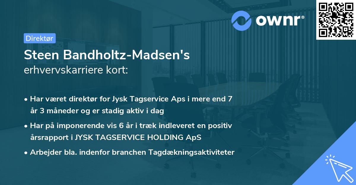 Steen Bandholtz-Madsen's erhvervskarriere kort