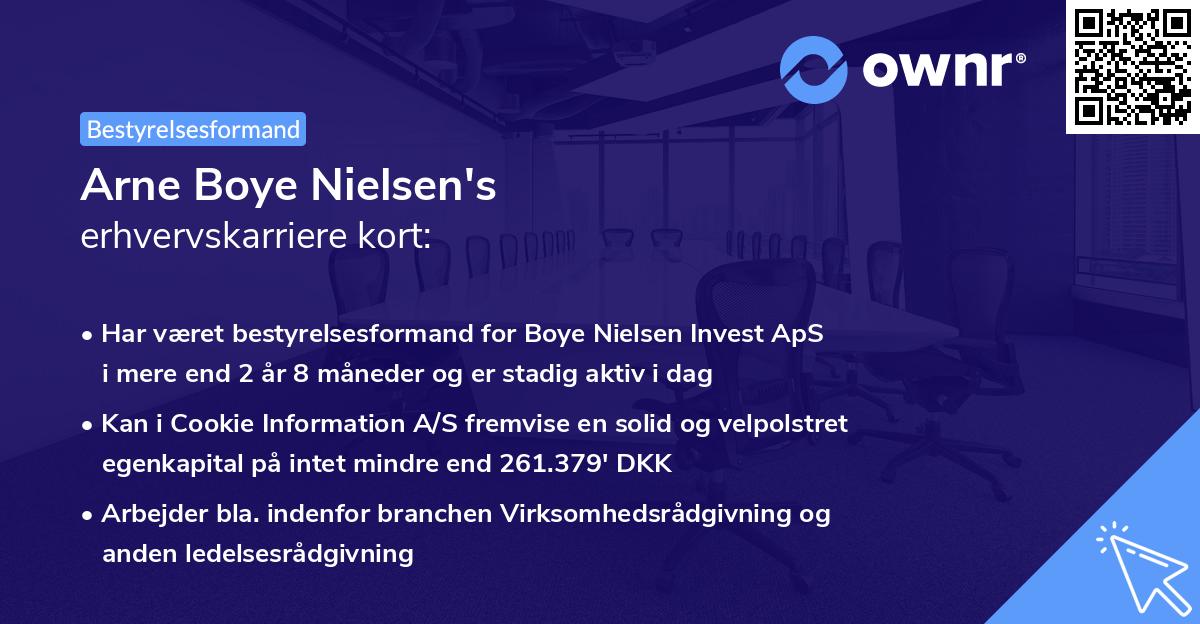 Arne Boye Nielsen's erhvervskarriere kort