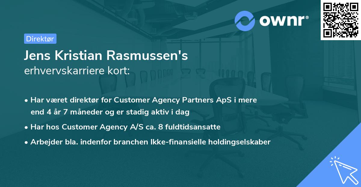 Jens Kristian Rasmussen's erhvervskarriere kort