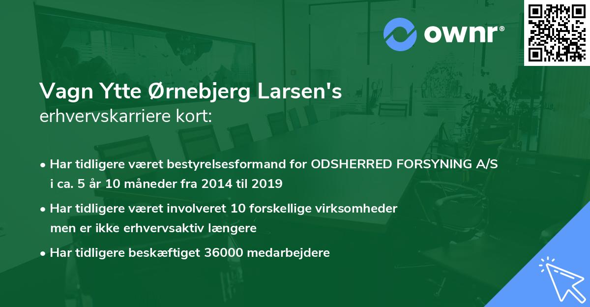 Vagn Ytte Ørnebjerg Larsen's erhvervskarriere kort