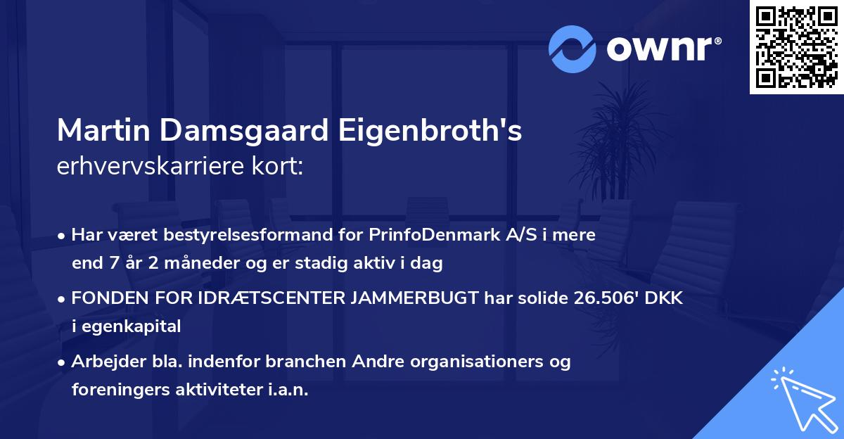 Martin Damsgaard Eigenbroth's erhvervskarriere kort