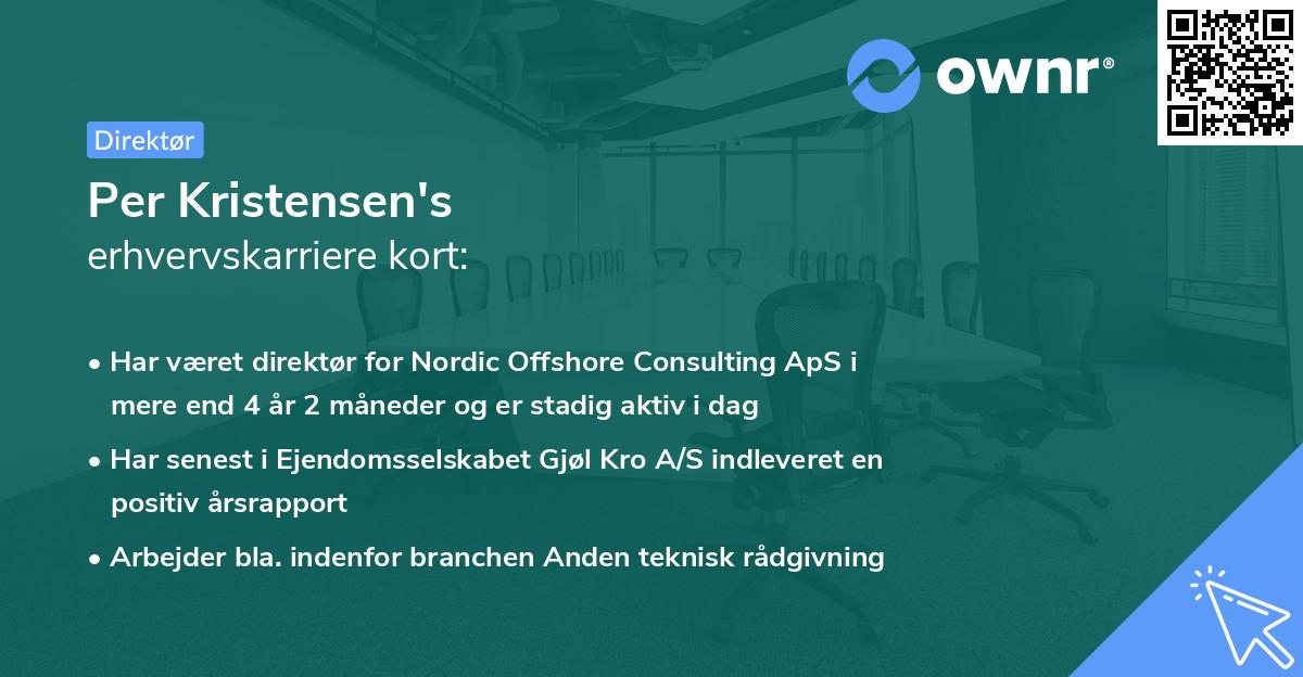 Per Kristensen's erhvervskarriere kort