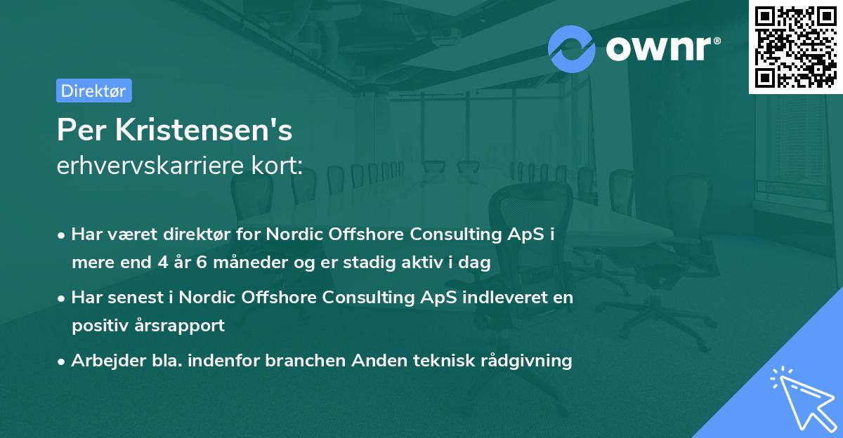 Per Kristensen's erhvervskarriere kort