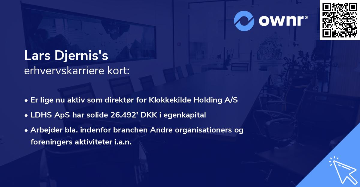 Lars Djernis's erhvervskarriere kort