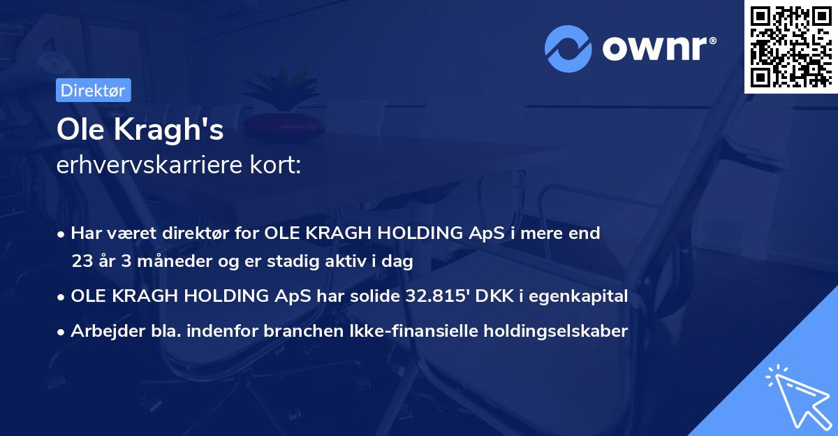 Ole Kragh's erhvervskarriere kort