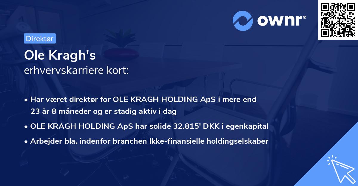 Ole Kragh's erhvervskarriere kort