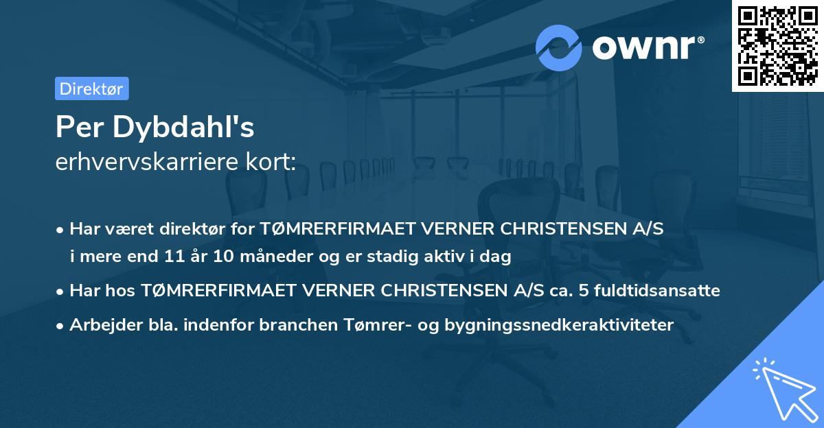 Per Dybdahl's erhvervskarriere kort