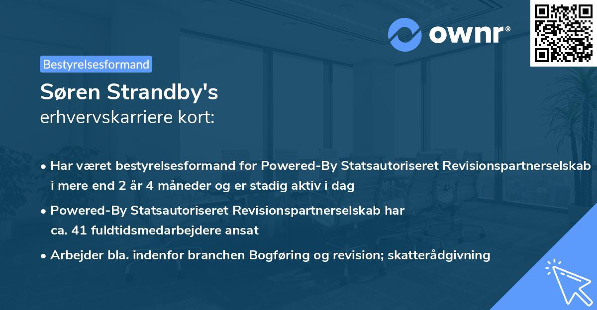Søren Strandby's erhvervskarriere kort