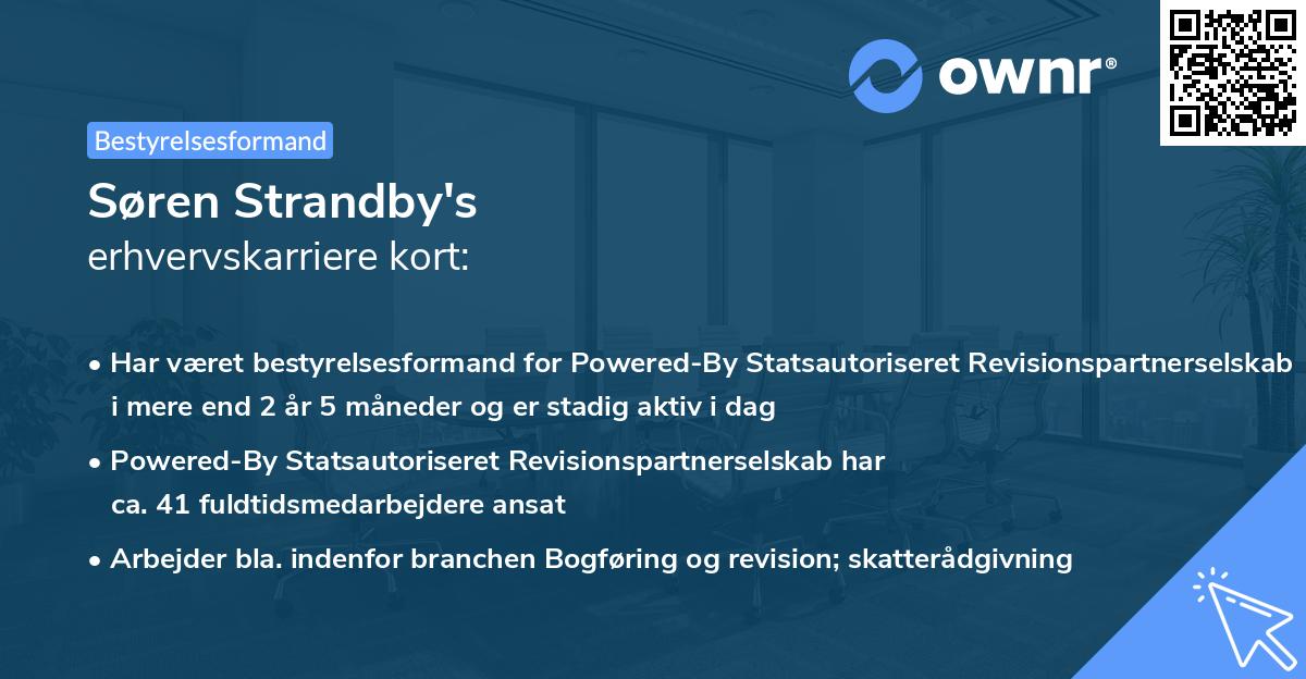 Søren Strandby's erhvervskarriere kort