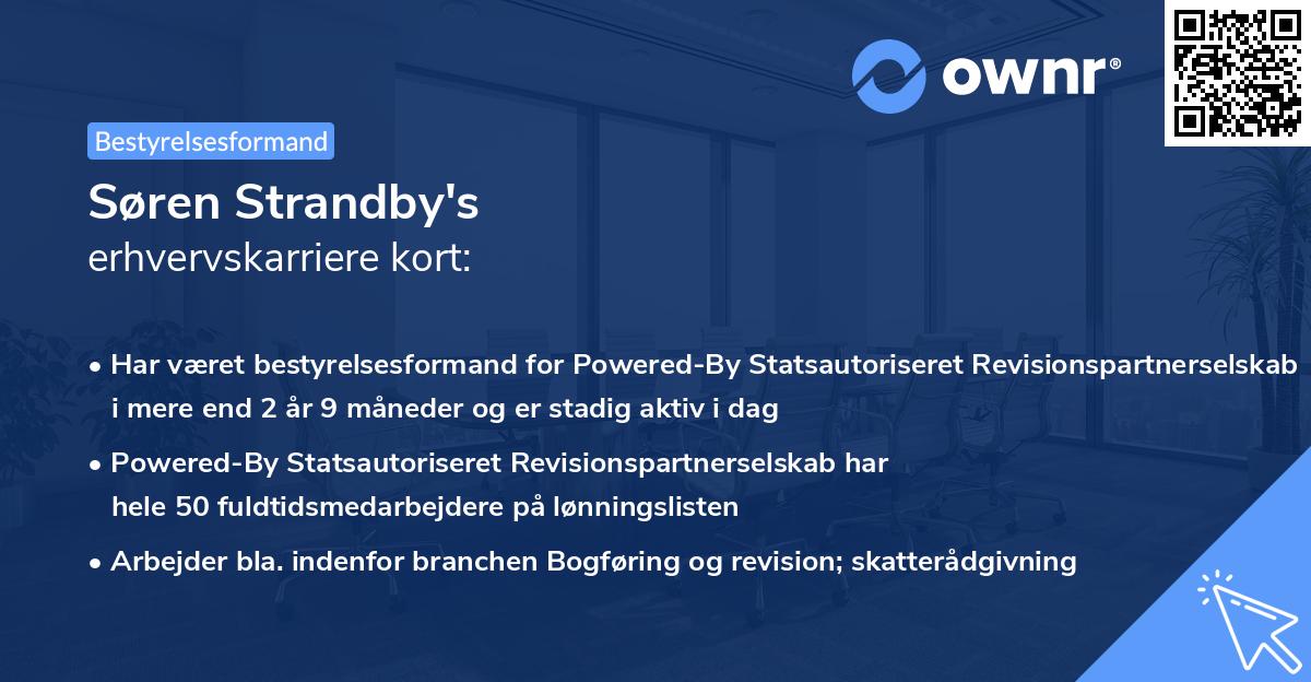 Søren Strandby's erhvervskarriere kort