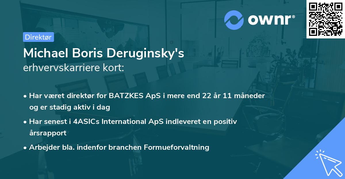 Michael Boris Deruginsky's erhvervskarriere kort