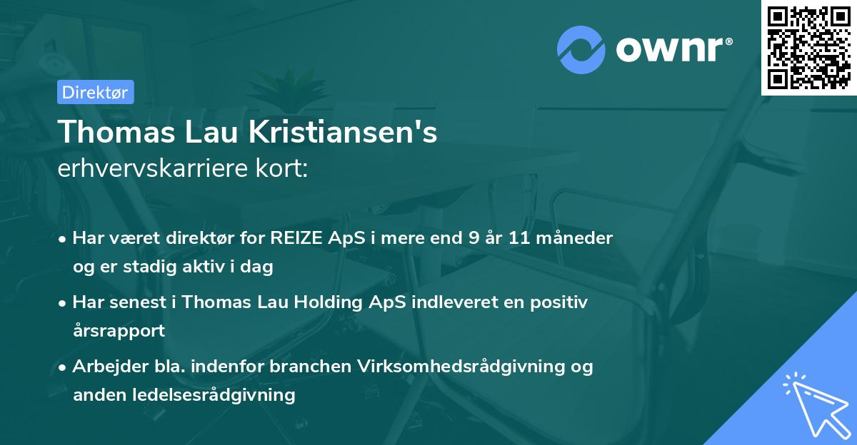 Thomas Lau Kristiansen's erhvervskarriere kort