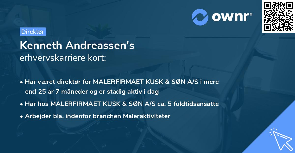 Kenneth Andreassen's erhvervskarriere kort