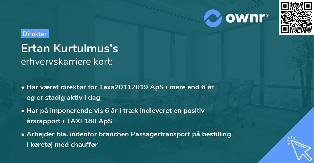 Ertan Kurtulmus's erhvervskarriere kort