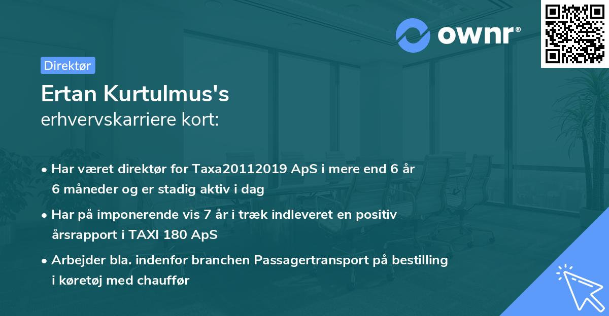 Ertan Kurtulmus's erhvervskarriere kort