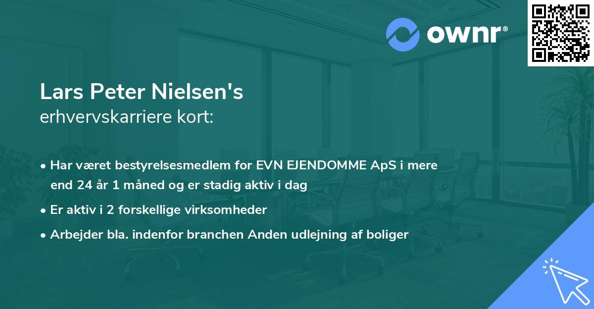 Lars Peter Nielsen's erhvervskarriere kort