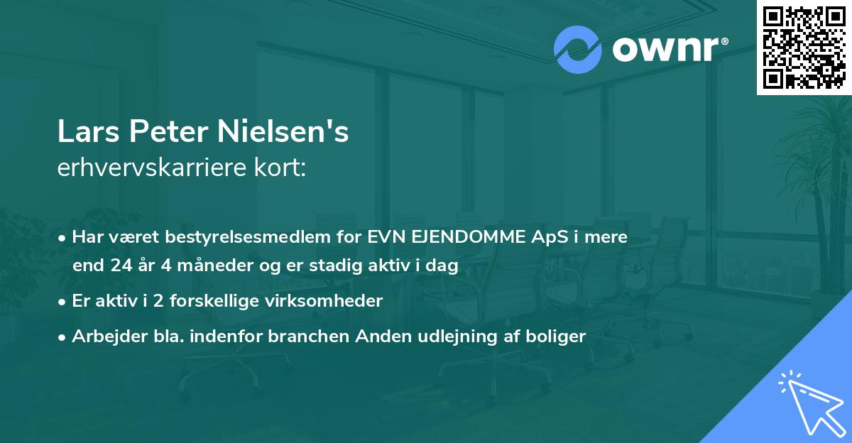 Lars Peter Nielsen's erhvervskarriere kort