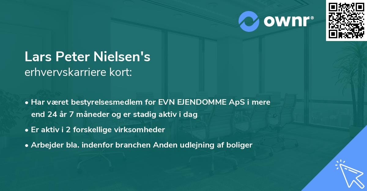 Lars Peter Nielsen's erhvervskarriere kort