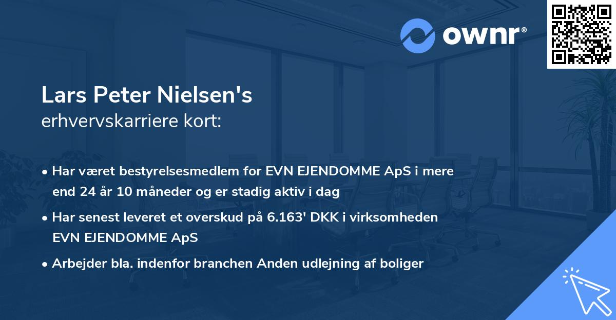 Lars Peter Nielsen's erhvervskarriere kort