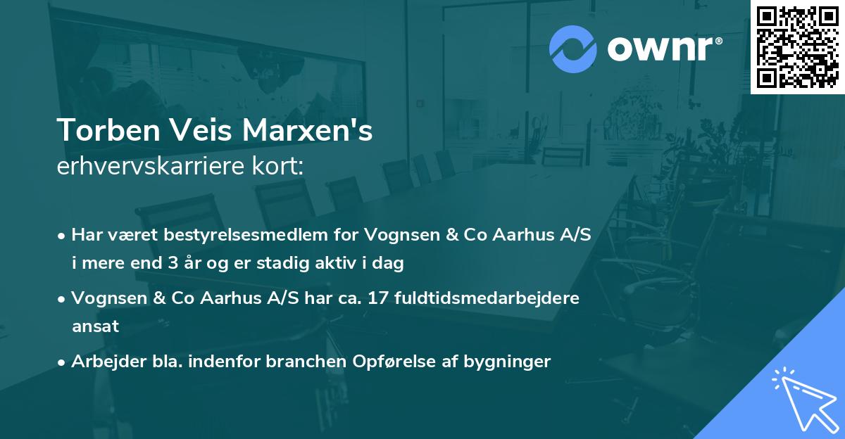 Torben Veis Marxen's erhvervskarriere kort