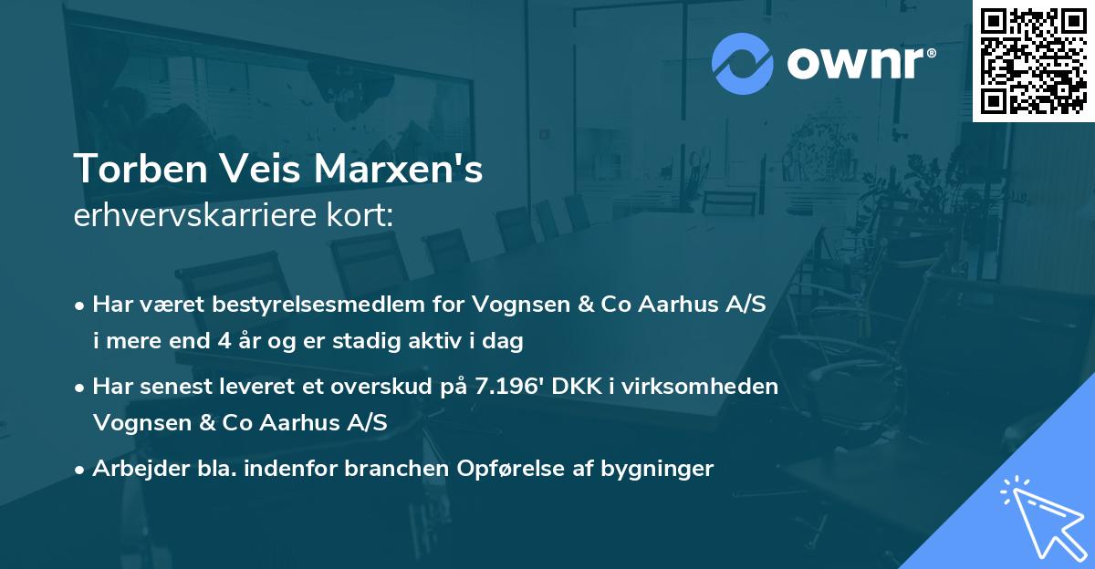 Torben Veis Marxen's erhvervskarriere kort