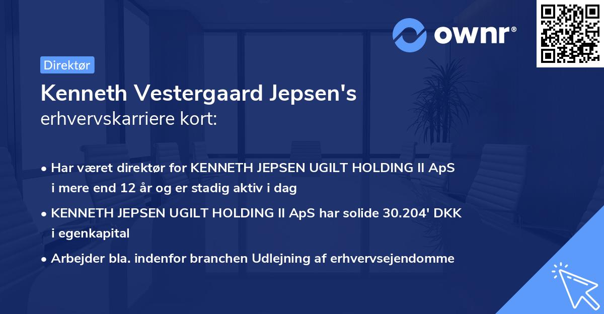 Kenneth Vestergaard Jepsen's erhvervskarriere kort
