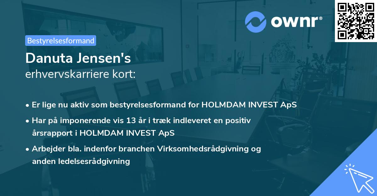 Danuta Jensen's erhvervskarriere kort