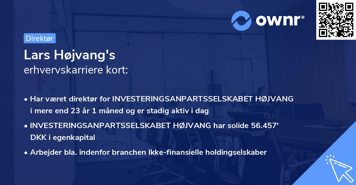 Lars Højvang's erhvervskarriere kort