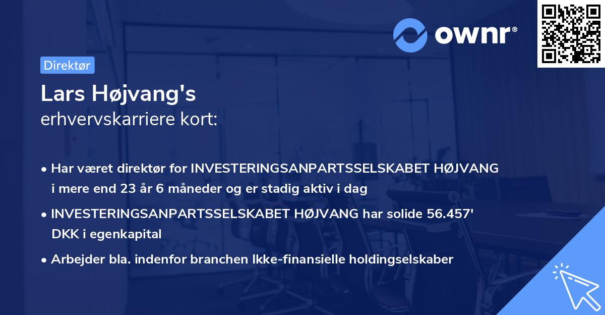 Lars Højvang's erhvervskarriere kort