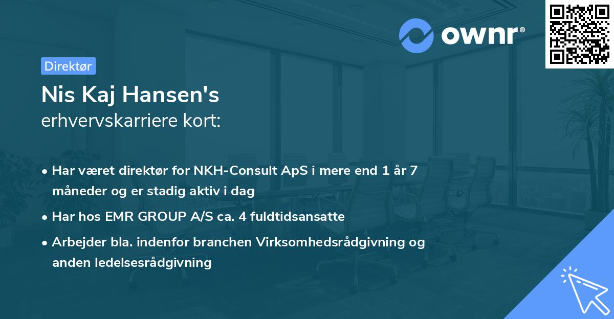 Nis Kaj Hansen's erhvervskarriere kort