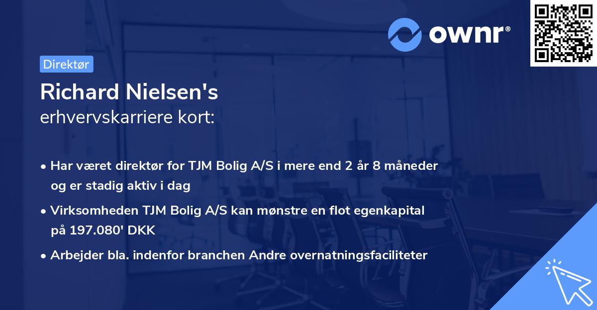 Richard Nielsen's erhvervskarriere kort