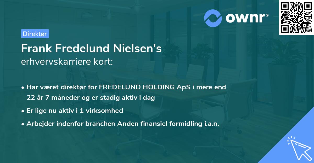 Frank Fredelund Nielsen's erhvervskarriere kort