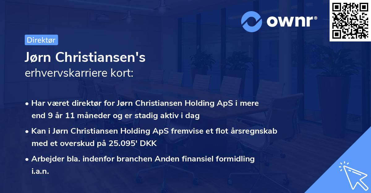 Jørn Christiansen's erhvervskarriere kort